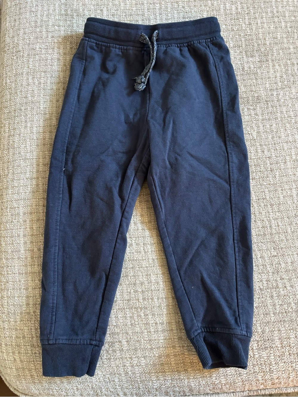 Kids Navy Jogger Sweatpants with Drawstring Waist